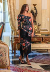 Black Embroidered Shawl Skirt Alboreá 145.41€ #50403CF0202A